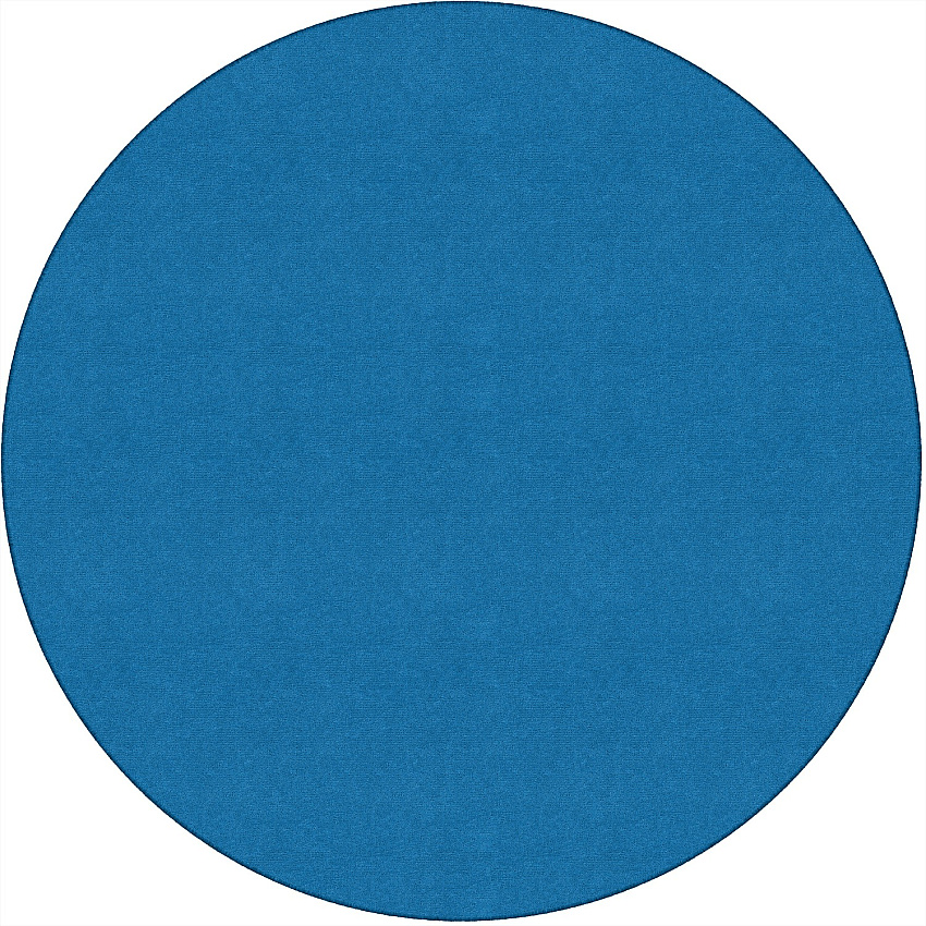 Flagship Carpets Ameristrong Solid Color Rug Floor Rug - Traditional - 72" Diameter - Round - Blue Bird - Nylon - 1 Each (BS27BB)