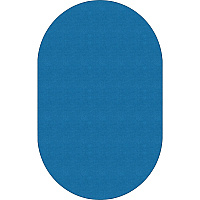 Flagship Carpets Ameristrong Solid Color Rug Floor Rug - Traditional - 91.20" Length x 12 ft Width - Oval - Blue Bird - Fiber, Nylon - 1 Each (BS45BB)