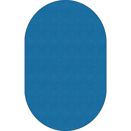 Flagship Carpets Ameristrong Solid Color Rug Floor Rug - Traditional - 91.20" Length x 12 ft Width - Oval - Blue Bird - Fiber, Nylon - 1 Each (BS45BB)