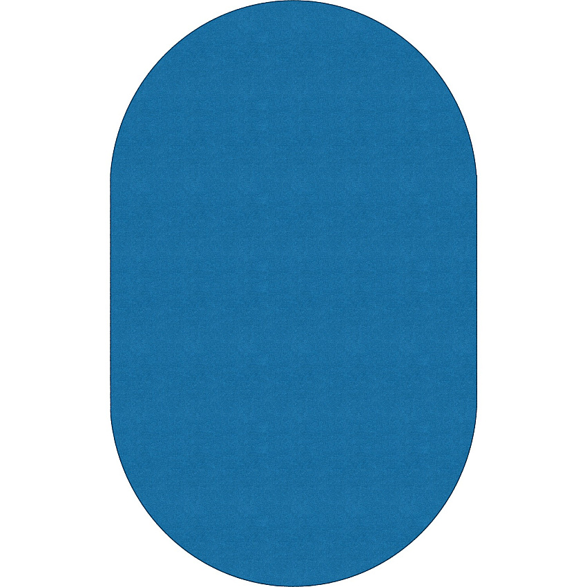 Flagship Carpets Ameristrong Solid Color Rug Floor Rug - Traditional - 91.20" Length x 12 ft Width - Oval - Blue Bird - Fiber, Nylon - 1 Each (BS45BB)