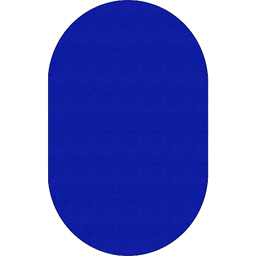 Flagship Carpets Ameristrong Solid Color Rug Floor Rug - Traditional - 91.20" Length x 12 ft Width - Oval - Royal Blue - Fiber, Nylon - 1 Each (BS45RB)