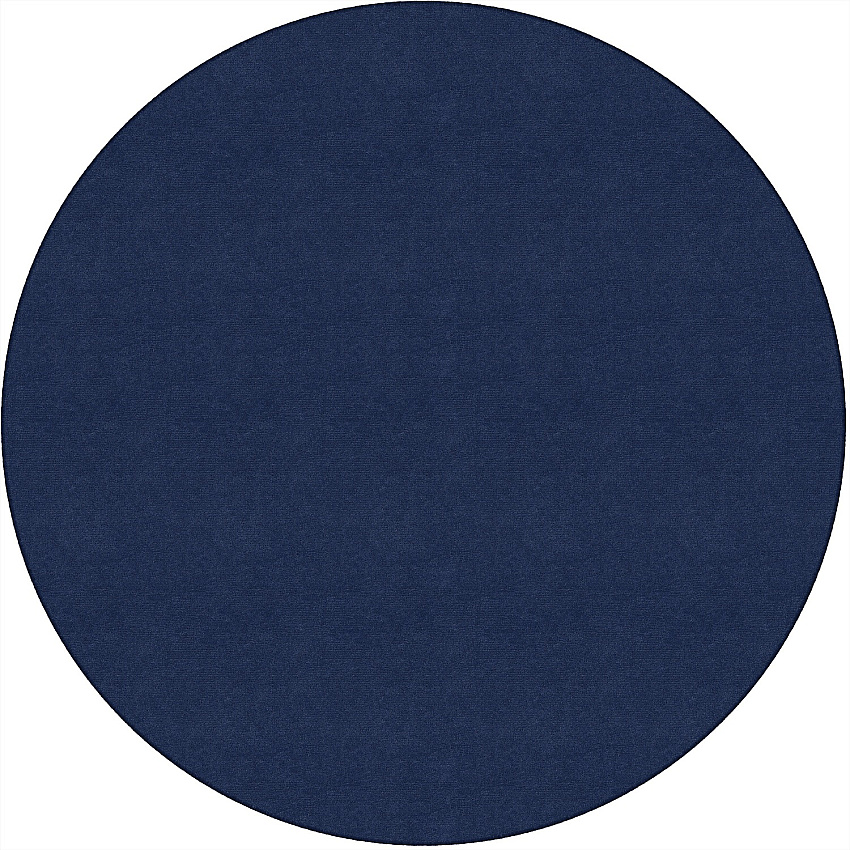 Flagship Carpets Ameristrong Solid Color Rug Floor Rug - Traditional - 72" Diameter - Round - Navy - Nylon - 1 Each (BS27NY)