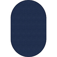 Flagship Carpets Ameristrong Solid Color Rug Floor Rug - Traditional - 91.20" Length x 12 ft Width - Oval - Navy - Fiber, Nylon - 1 Each (BS45NY)
