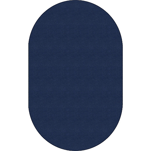 Flagship Carpets Ameristrong Solid Color Rug Floor Rug - Traditional - 91.20" Length x 12 ft Width - Oval - Navy - Fiber, Nylon - 1 Each (BS45NY)