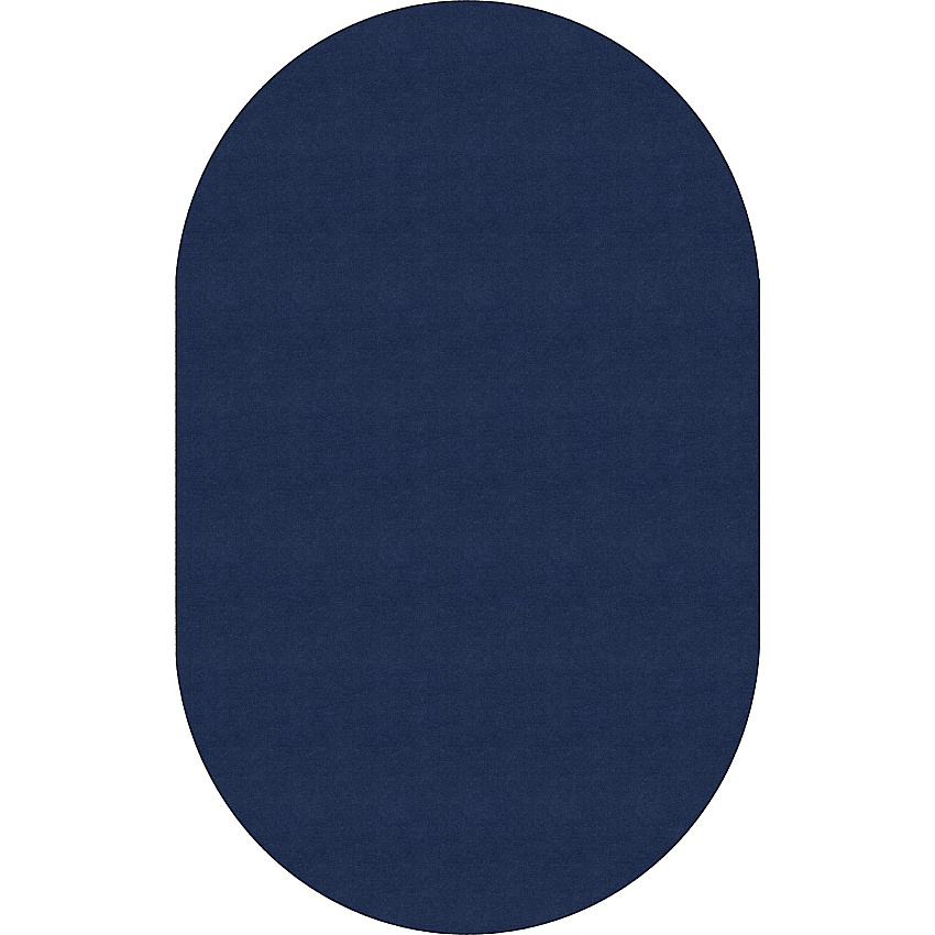 Flagship Carpets Ameristrong Solid Color Rug Floor Rug - Traditional - 91.20" Length x 12 ft Width - Oval - Navy - Fiber, Nylon - 1 Each (BS45NY)