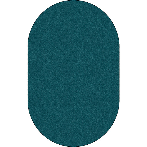 Flagship Carpets Amerisoft Solid Color Rug 12 ft Length x 90" Width - Oval - Marine Blue - Nylon, Polyester - 1 Each (TS45MB)