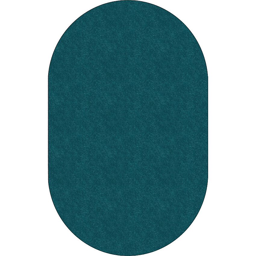 Flagship Carpets Amerisoft Solid Color Rug 12 ft Length x 90" Width - Oval - Marine Blue - Nylon, Polyester - 1 Each (TS45MB)