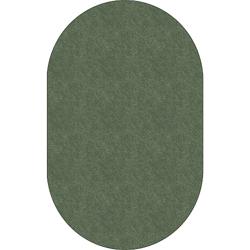 Flagship Carpets Amerisoft Solid Color Rug 12 ft Length x 90" Width - Oval - Sage Green - Nylon, Polyester - 1 Each (TS45SG)