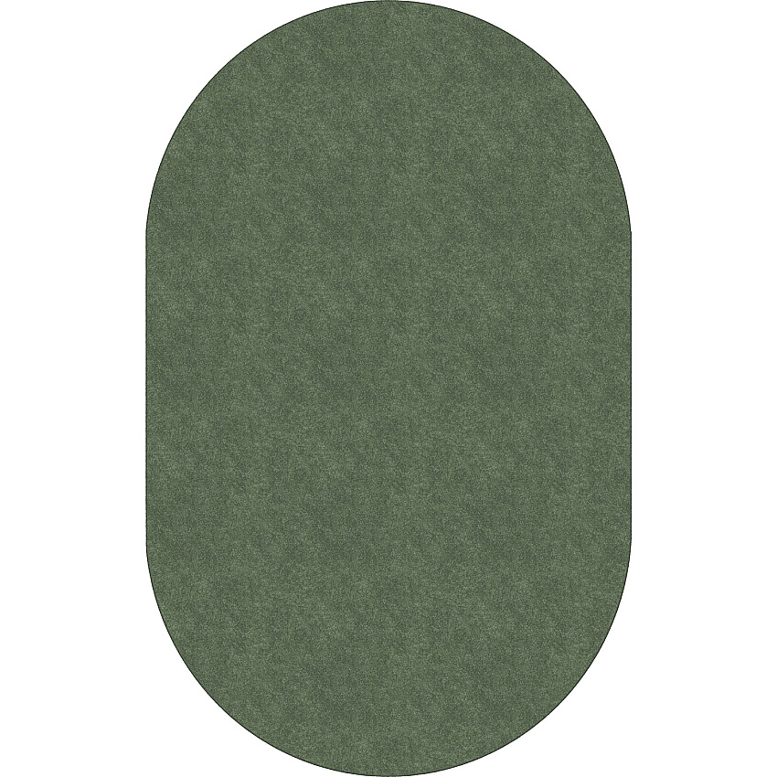 Flagship Carpets Amerisoft Solid Color Rug 12 ft Length x 90" Width - Oval - Sage Green - Nylon, Polyester - 1 Each (TS45SG)