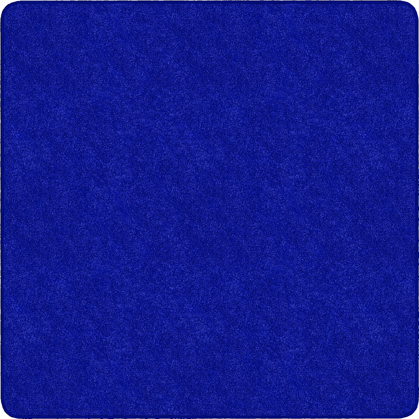 Flagship Carpets Amerisoft Solid Color Rug 72" Length x 72" Width - Square - Royal Blue - Polyester, Nylon - 1 Each (TS26RB)