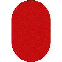 Flagship Carpets Amerisoft Solid Color Rug 12 ft Length x 90" Width - Oval - Classic Red - Nylon, Polyester - 1 Each (TS45RR)