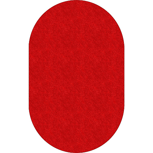 Flagship Carpets Amerisoft Solid Color Rug 12 ft Length x 90" Width - Oval - Classic Red - Nylon, Polyester - 1 Each (TS45RR)