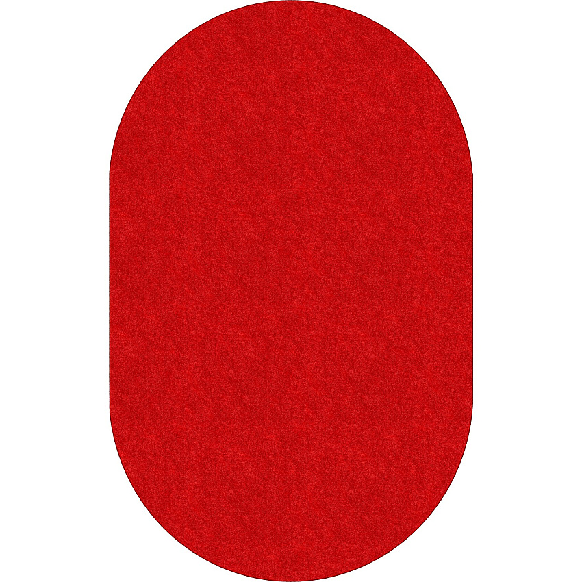 Flagship Carpets Amerisoft Solid Color Rug 12 ft Length x 90" Width - Oval - Classic Red - Nylon, Polyester - 1 Each (TS45RR)