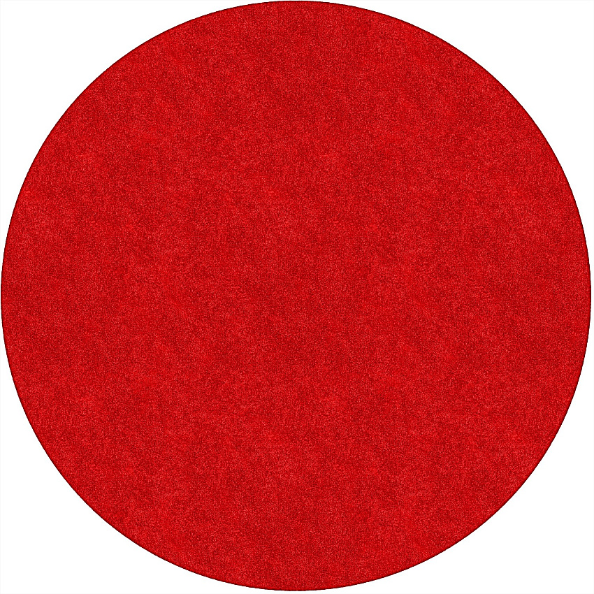 Flagship Carpets Amerisoft Solid Color Rug 72" Diameter - Round - Classic Red - Nylon, Polyester - 1 Each (TS27RR)