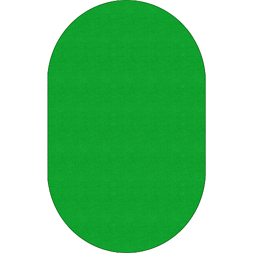 Flagship Carpets Ameristrong Solid Color Rug Traditional - 91.20" Length x 12 ft Width - Oval - Lime Green - Fiber, Nylon - 1 Each (BS45LG)