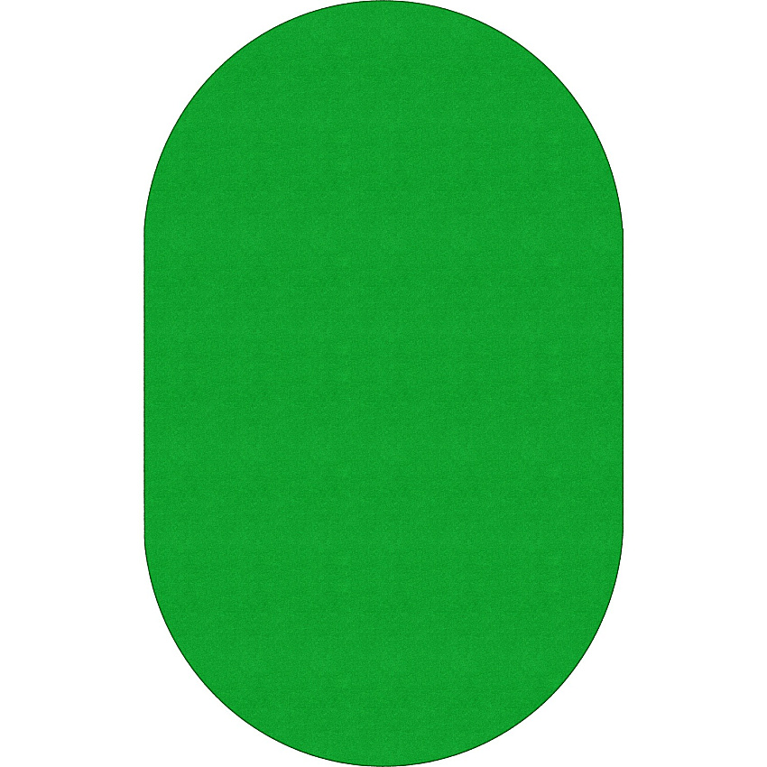 Flagship Carpets Ameristrong Solid Color Rug Traditional - 91.20" Length x 12 ft Width - Oval - Lime Green - Fiber, Nylon - 1 Each (BS45LG)