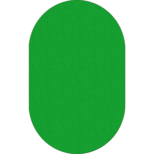 Flagship Carpets Classic Solid Color 12' Oval Rug Floor Rug - Traditional - 12 ft Length x 90" Width - Oval - Lime Green - Nylon, Yarn - 1 Each (AS45LG)