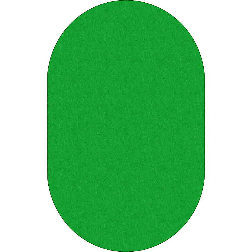 Flagship Carpets Classic Solid Color 12' Oval Rug Floor Rug - Traditional - 12 ft Length x 90" Width - Oval - Lime Green - Nylon, Yarn - 1 Each (AS45LG)
