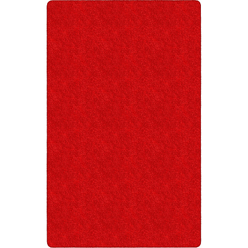 Flagship Carpets Amerisoft Solid Color Rug 48" Length x 72" Width - Rectangle - Classic Red - Polyester, Nylon - 1 Each (TS22RR)
