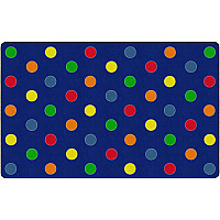 Flagship Carpets Basics Dots Classroom Rug 91.20" Length x 12 ft Width - Rectangle - Primary - Nylon - 1 Each (FE40944A)