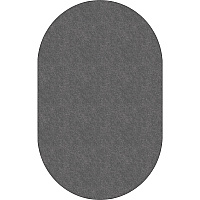 Flagship Carpets Amerisoft Solid Color Rug 12 ft Length x 90" Width - Oval - Gray - Nylon, Polyester - 1 Each (TS45GY)