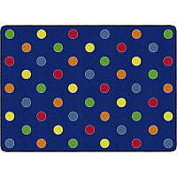 Flagship Carpets Basics Dots Classroom Rug 72" Length x 100.80" Width - Rectangle - Primary - Nylon - 1 Each (FE40932A)