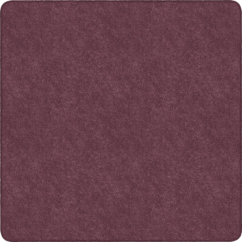 Flagship Carpets Amerisoft Solid Color Rug 72" Length x 72" Width - Square - Plum - Polyester, Nylon - 1 Each (TS26PL)