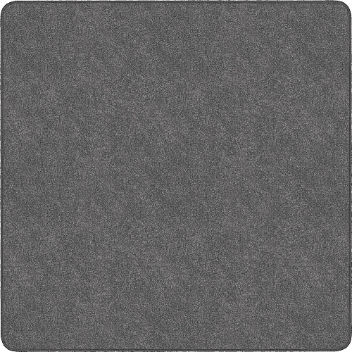 Flagship Carpets Amerisoft Solid Color Rug 72" Length x 72" Width - Square - Gray - Polyester - 1 Each (TS26GY)