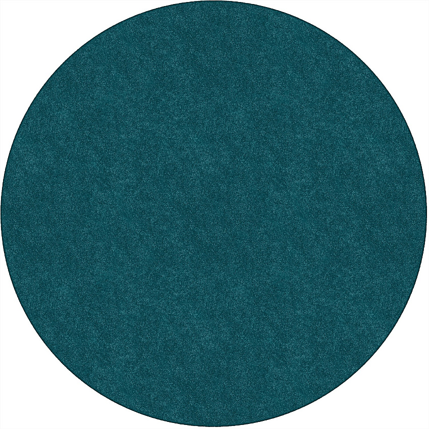 Flagship Carpets Amerisoft Solid Color Rug 72" Diameter - Round - Marine Blue - Nylon, Polyester - 1 Each (TS27MB)