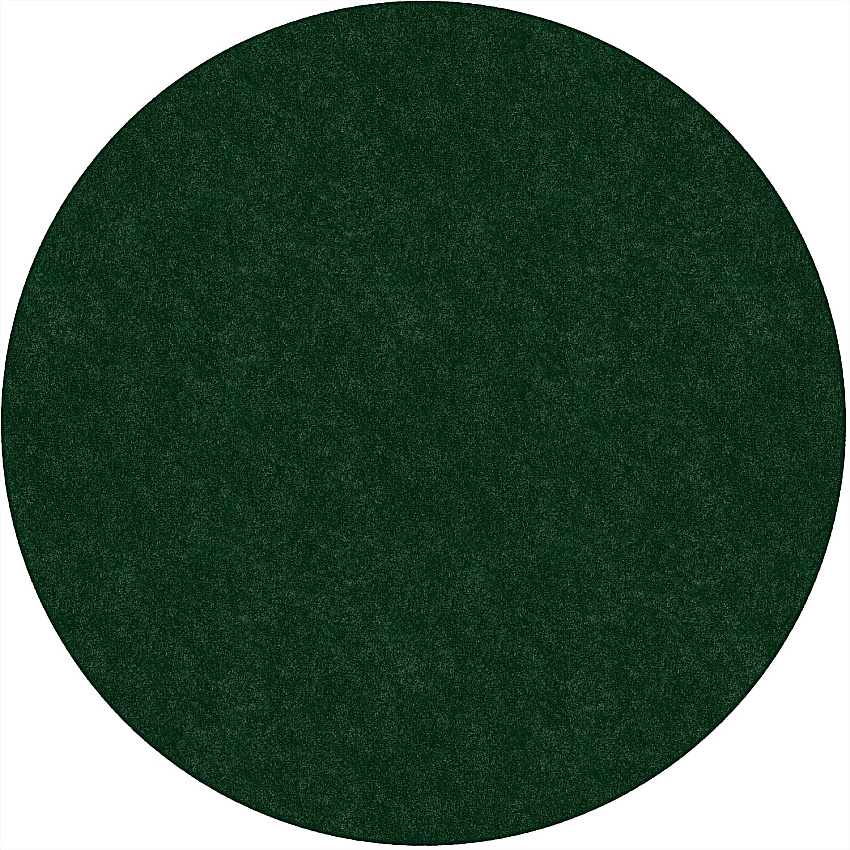 Flagship Carpets Amerisoft Solid Color Rug 72" Diameter - Round - Emerald Green - Nylon, Polyester - 1 Each (TS27EG)