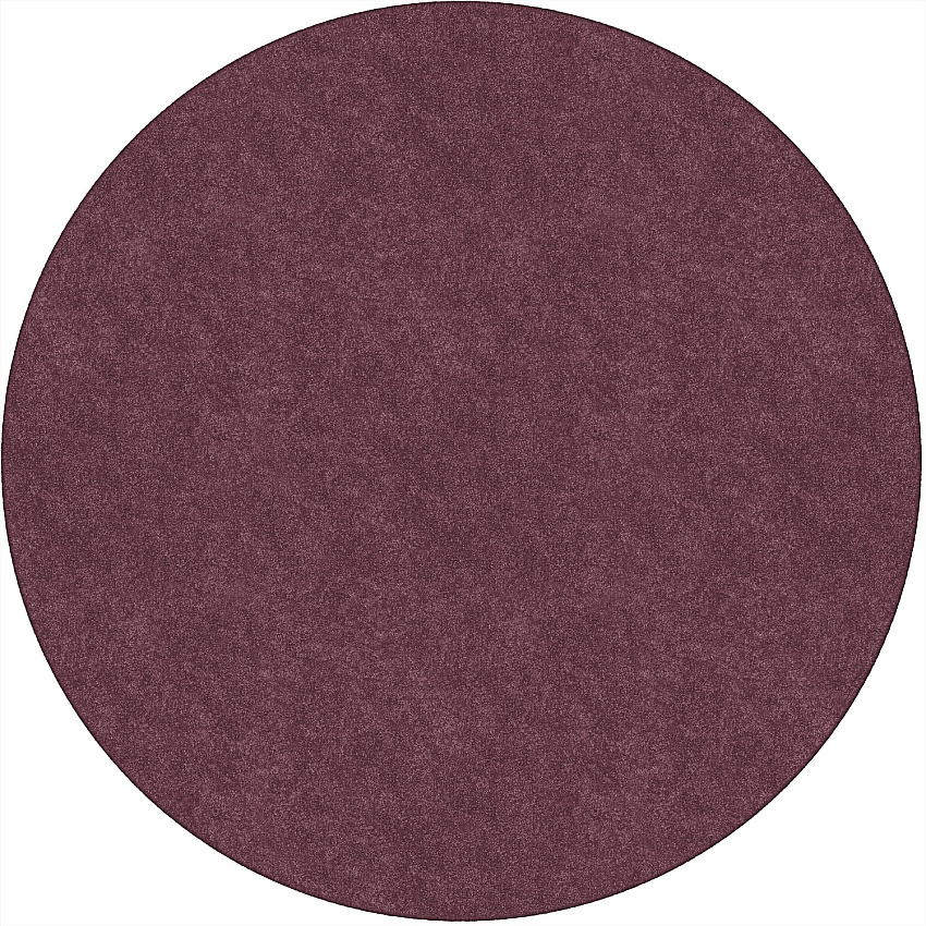 Flagship Carpets Amerisoft Solid Color Rug 72" Diameter - Round - Plum - Nylon, Polyester - 1 Each (TS27PL)