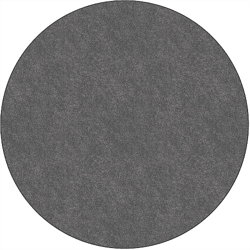 Flagship Carpets Amerisoft Solid Color Rug 72" Diameter - Round - Gray - Nylon, Polyester - 1 Each (TS27GY)