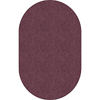 Flagship Carpets Amerisoft Solid Color Rug 12 ft Length x 90" Width - Oval - Plum - Nylon, Polyester - 1 Each (TS45PL)