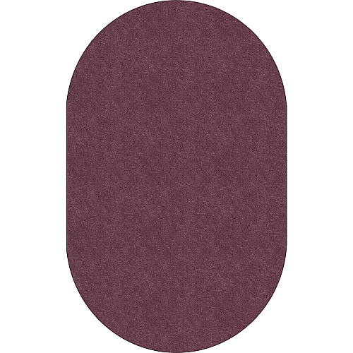 Flagship Carpets Amerisoft Solid Color Rug 12 ft Length x 90" Width - Oval - Plum - Nylon, Polyester - 1 Each (TS45PL)