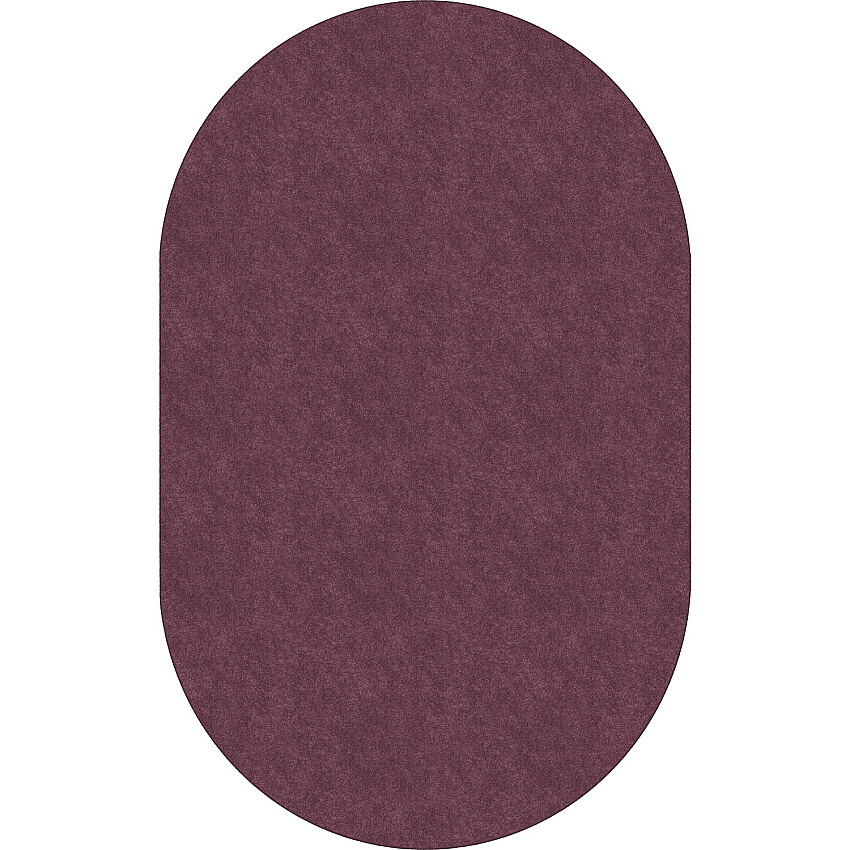 Flagship Carpets Amerisoft Solid Color Rug 12 ft Length x 90" Width - Oval - Plum - Nylon, Polyester - 1 Each (TS45PL)