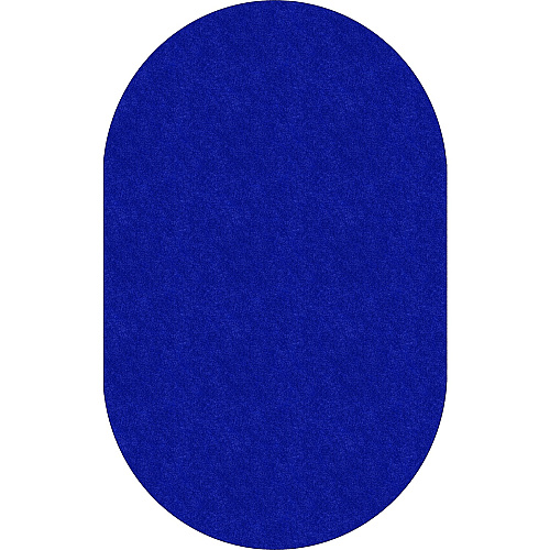 Flagship Carpets Amerisoft Solid Color Rug 12 ft Length x 90" Width - Oval - Royal Blue - Nylon, Polyester - 1 Each (TS45RB)