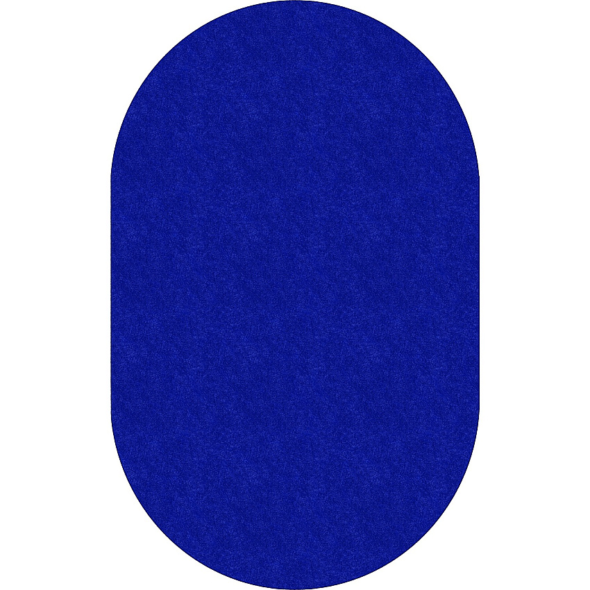 Flagship Carpets Amerisoft Solid Color Rug 12 ft Length x 90" Width - Oval - Royal Blue - Nylon, Polyester - 1 Each (TS45RB)