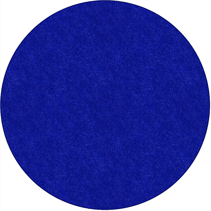 Flagship Carpets Amerisoft Solid Color Rug 72" Diameter - Round - Royal Blue - Nylon, Polyester - 1 Each (TS27RB)