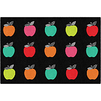 Flagship Carpets Schoolgirl Stylish Brights Rug 60" Length x 91.20" Width - Rectangle - Black - 1 Each (CA199728SG)