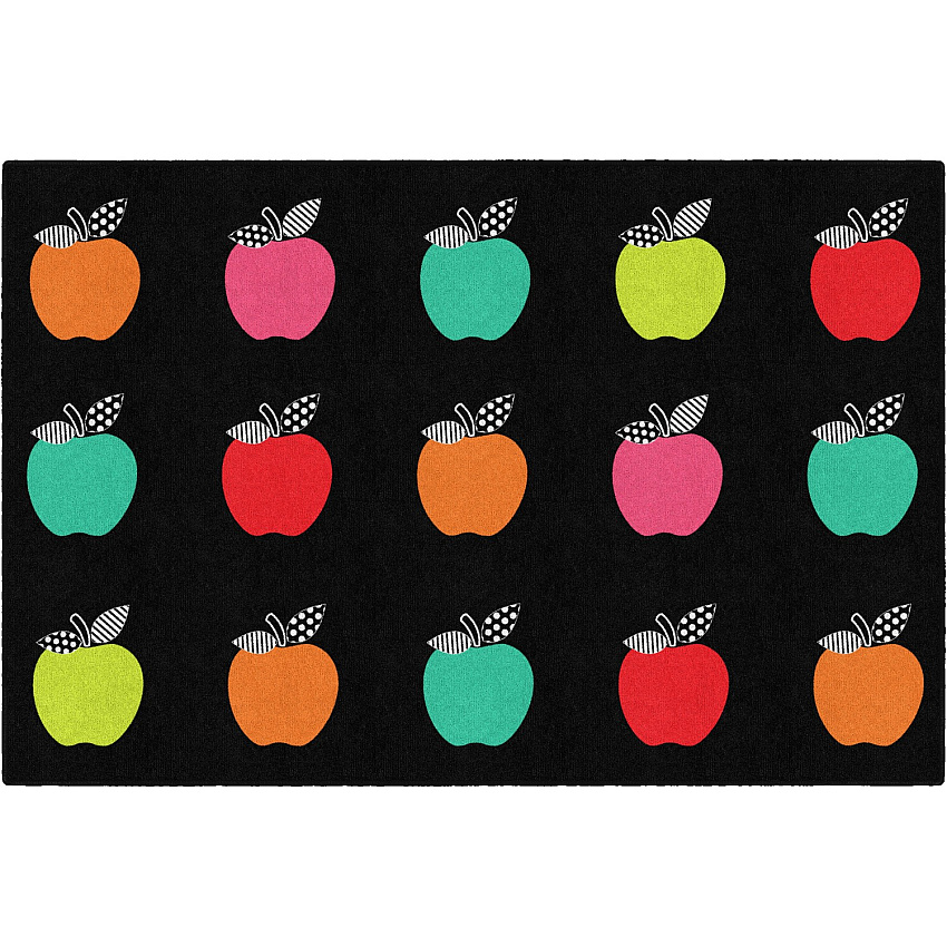 Flagship Carpets Schoolgirl Stylish Brights Rug 60" Length x 91.20" Width - Rectangle - Black - 1 Each (CA199728SG)