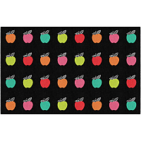 Flagship Carpets Schoolgirl Stylish Brights Rug 91.20" Length x 12 ft Width - Rectangle - Black - 1 Each (CA199744SG)