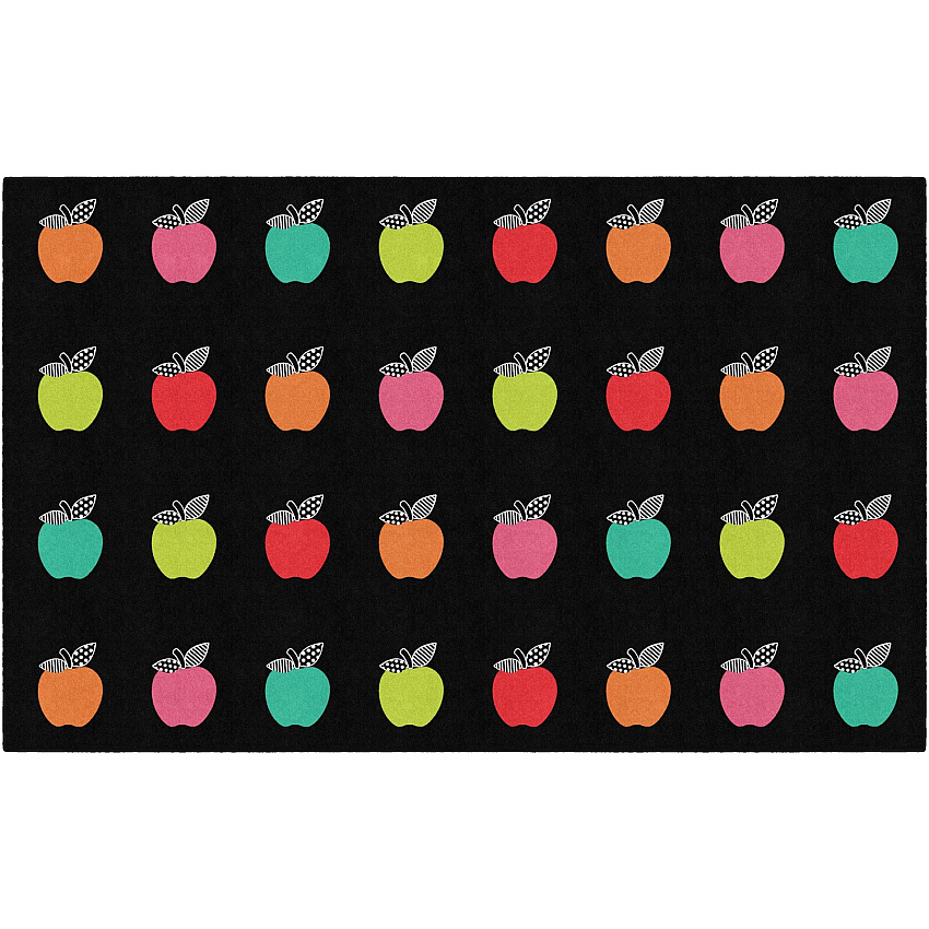 Flagship Carpets Schoolgirl Stylish Brights Rug 91.20" Length x 12 ft Width - Rectangle - Black - 1 Each (CA199744SG)