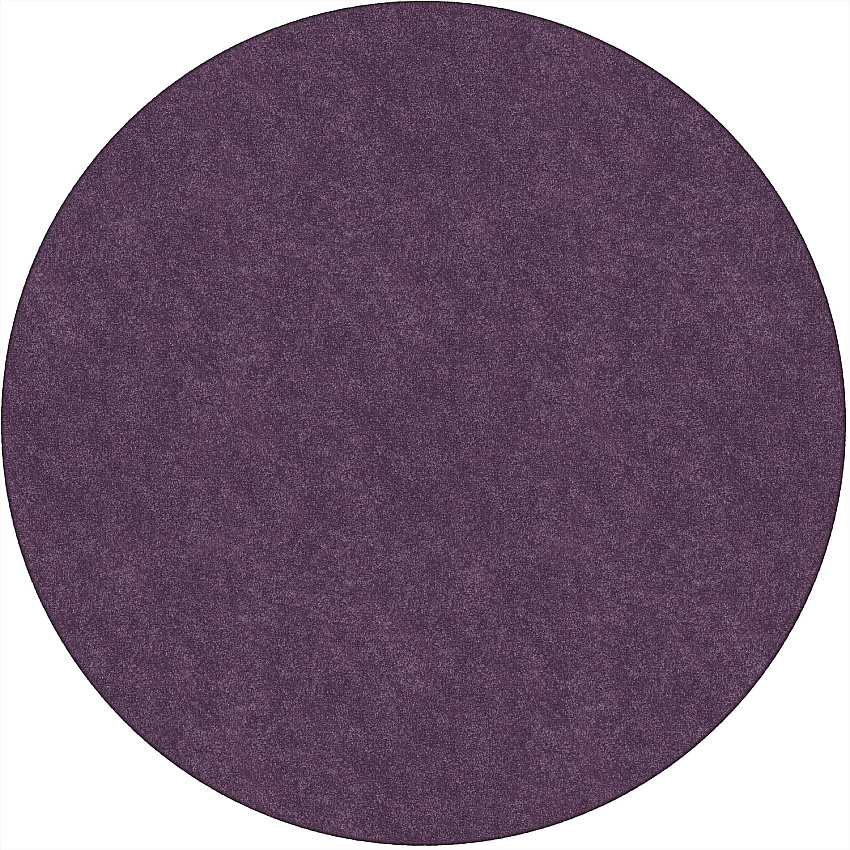 Flagship Carpets Amerisoft Solid Color Rug 72" Diameter - Round - Purple - Nylon, Polyester - 1 Each (TS27PP)