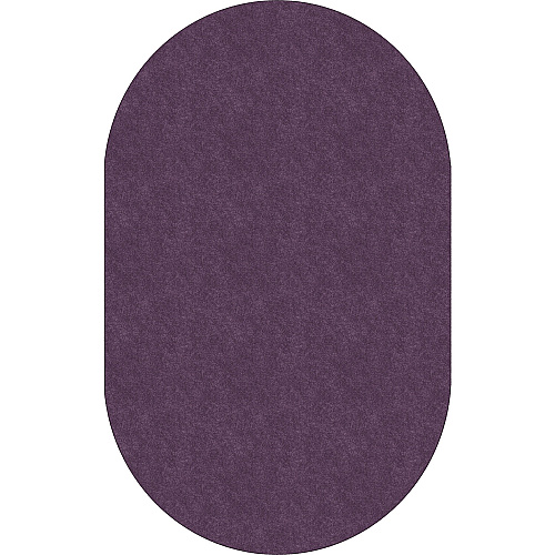 Flagship Carpets Amerisoft Solid Color Rug 12 ft Length x 90" Width - Oval - Purple - Nylon, Polyester - 1 Each (TS45PP)