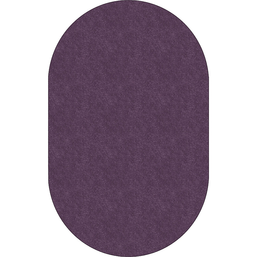 Flagship Carpets Amerisoft Solid Color Rug 12 ft Length x 90" Width - Oval - Purple - Nylon, Polyester - 1 Each (TS45PP)