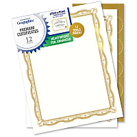 FranklinCovey Geographics Premium Certificates with Gold Seals 65 lb Basis Weight - 11