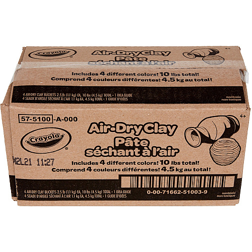 Crayola Air-Dry Clay Classroom, Room - Assorted - 4 / Pack (575100)