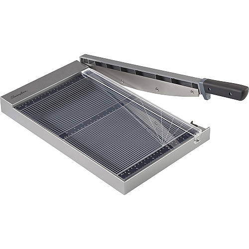 Swingline ClassicCut Guillotine Glass Trimmer 15 Sheet Cutting Capacity - 15" Cutting Length - Safety Latch - Tempered Glass - Gray - 1 Each (10014)
