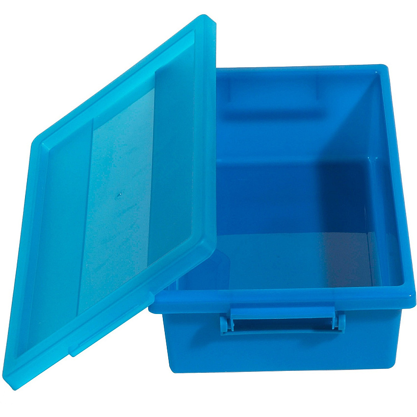 Deflecto Little Artist Antimicrobial Storage Tote 3.07" Height x 11.89" Width x 6.81" Depth - Antimicrobial, Lightweight, Mold Resistant, Mildew Resistant, Handle, Portable, Stackable, Durable, Spill Resistant, Easy to Clean - Blue - Polypropyl (39513BLU)