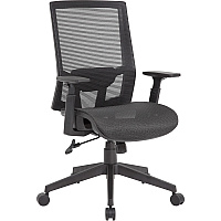 Boss Mesh Task Chair Black Seat Color - Black Back Color - Black Frame Color - 5-star Base - Mesh - Armrest - 1 Each (B6044)